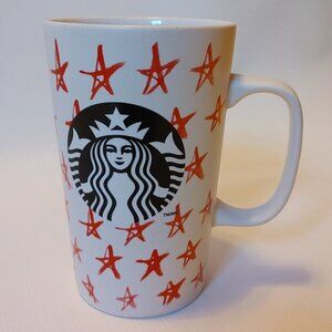 Starbucks Grande 16 Oz Red Crayon Scribble Stars W